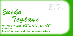 eniko teglasi business card